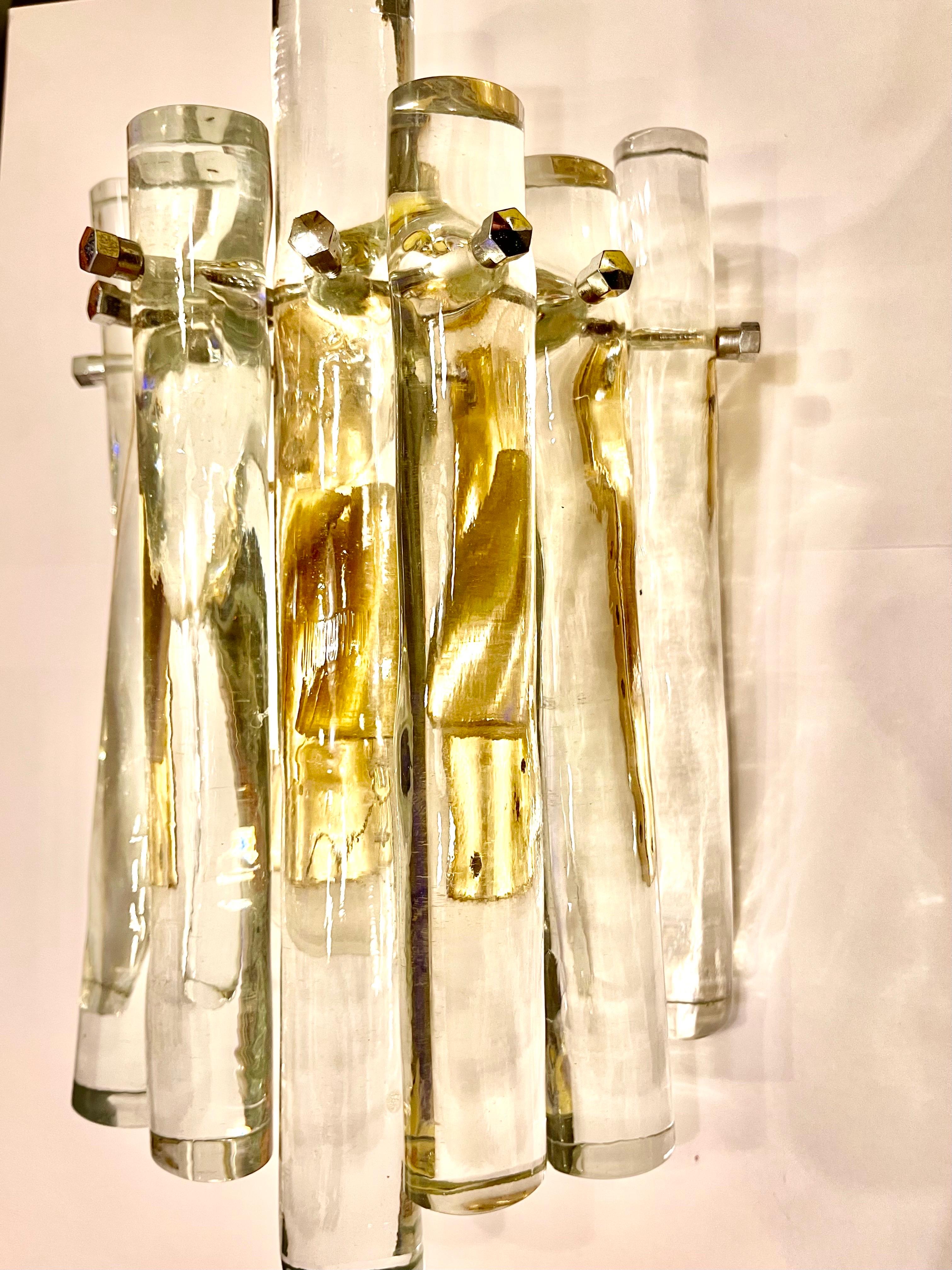Venini Appliques d'extérieur givre Verre Murano, Italie, 1980 Bon état - En vente à La xara, VC