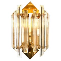 Venini Wall Lighting with 2 light glass cyrstal Murano , Italy 1980 Venini Wall Lighting with 2 light glass cyrstal Murano , Italy 1980