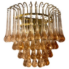 Venini Wall Lighting with drop glass cyrstal Murano  , Italy 1980