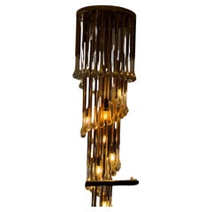 Venini Water drops Chandelier, Murano, 1950s