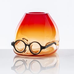 Venini Where Are My Glasses 777.50 Glass Vase, Red – Design Ron Arad - Damiani