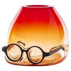 Venini Where Are My Glasses 777.50 Glass Vase, Red – Design Ron Arad - Damiani