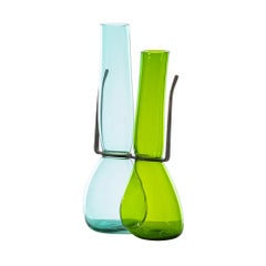 Venini Where Are My Glasses 777.52 Glass Vase, Green design Ron Arad Damiani