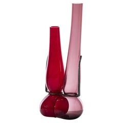 Venini Where Are My Glasses 777.52 Glass Vase Viola & Rosso - Ron Arad Damiani