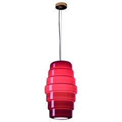 Venini Zoe Large Pendant Light in Violet by Doriana and Massimiliano Fuksas