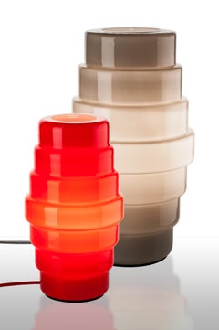 Venini Zoe Large Tavolo Table Light in Grey by Doriana and Massimiliano Fuksas