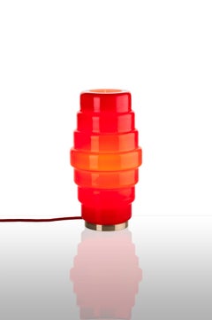 Venini Zoe Large Tavolo Table Light in Red by Doriana and Massimiliano Fuksas