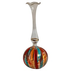 Venitian Vase, Hand Painting Gold 24-Karat, 1960 Venini Italy