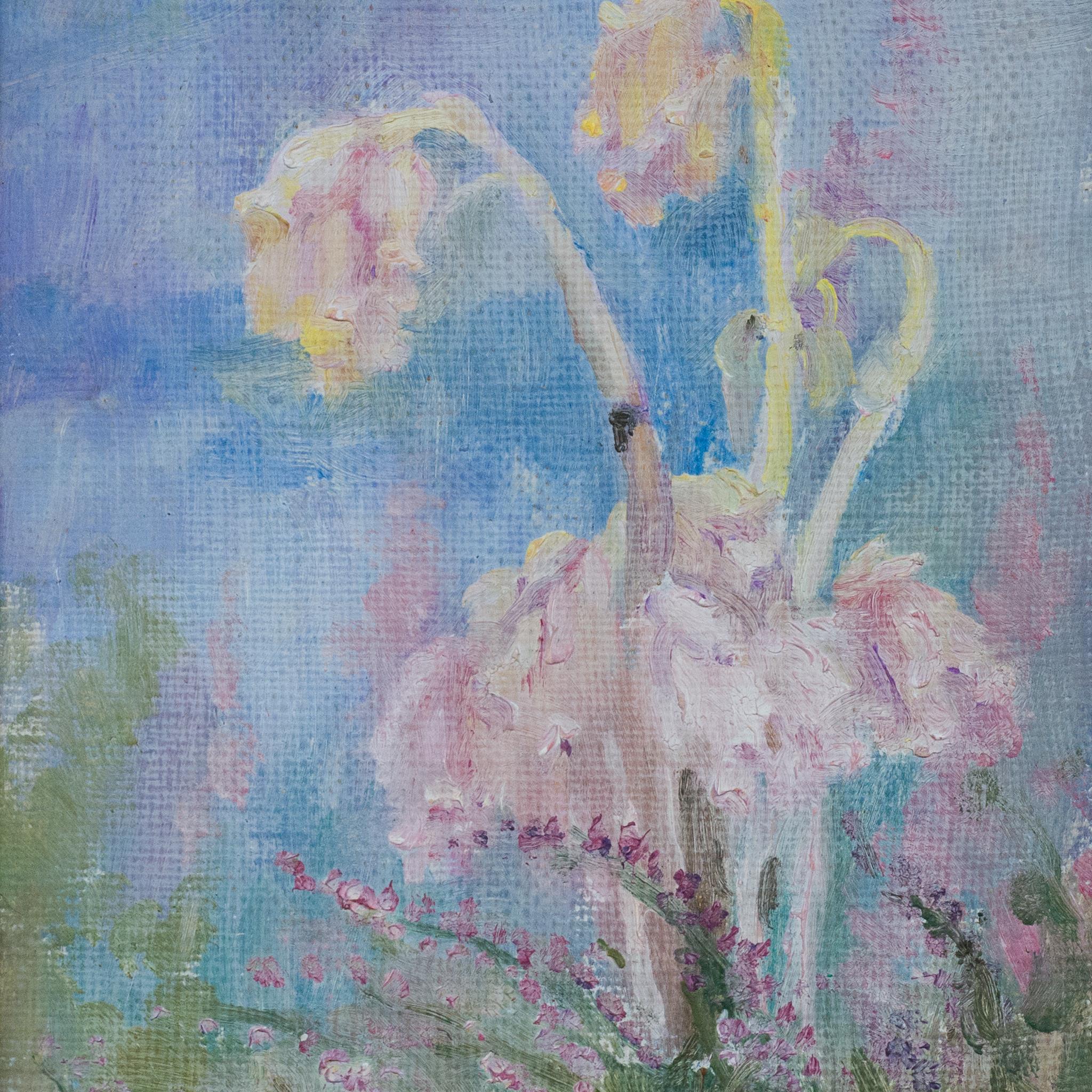 Two Pine Sap Flowers Painted by Female Artist Venny Soldan-Brofeldt For Sale 7