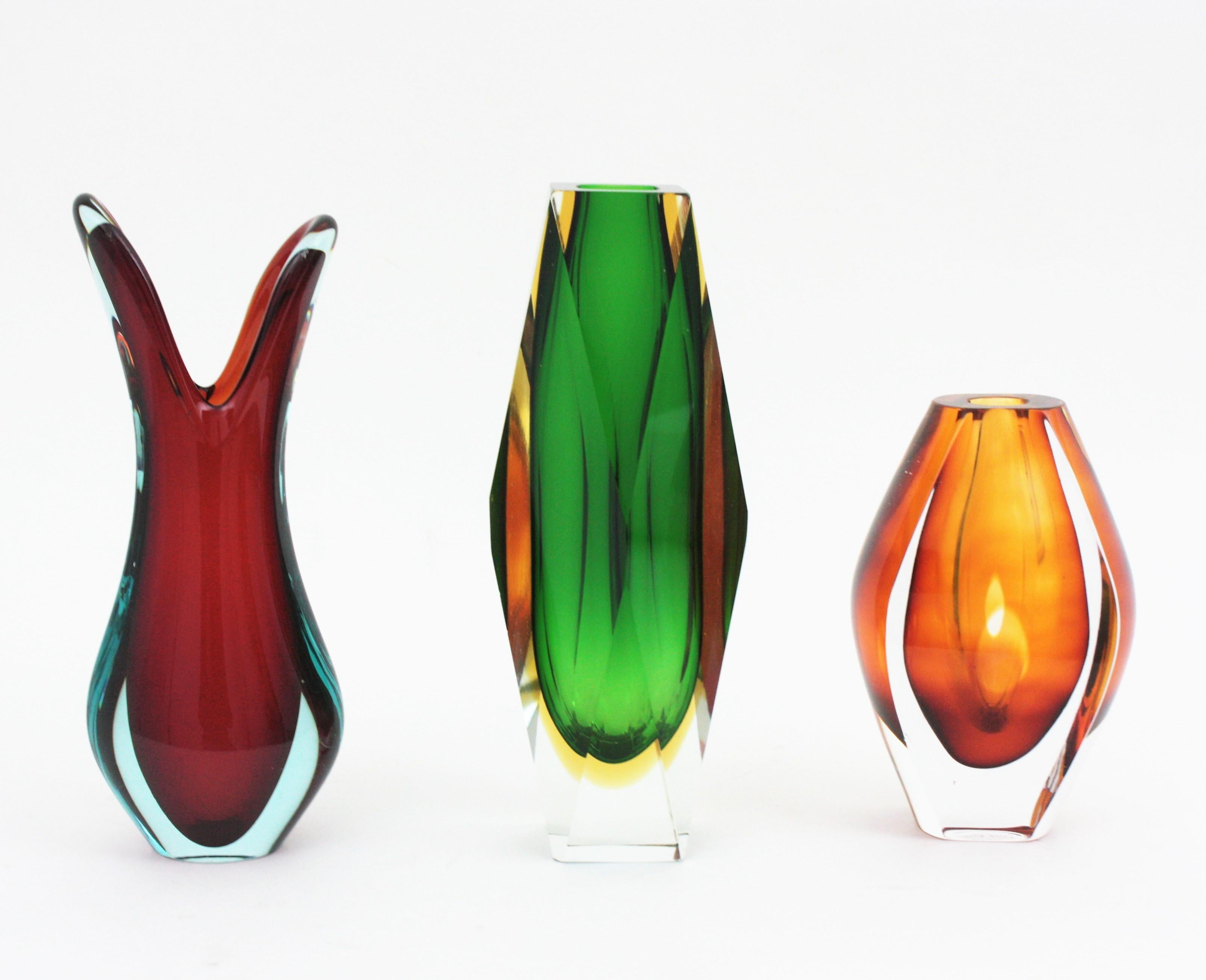 'Ventana' Orange Glass Vase by Mona Morales-Schildt for Kosta For Sale 5