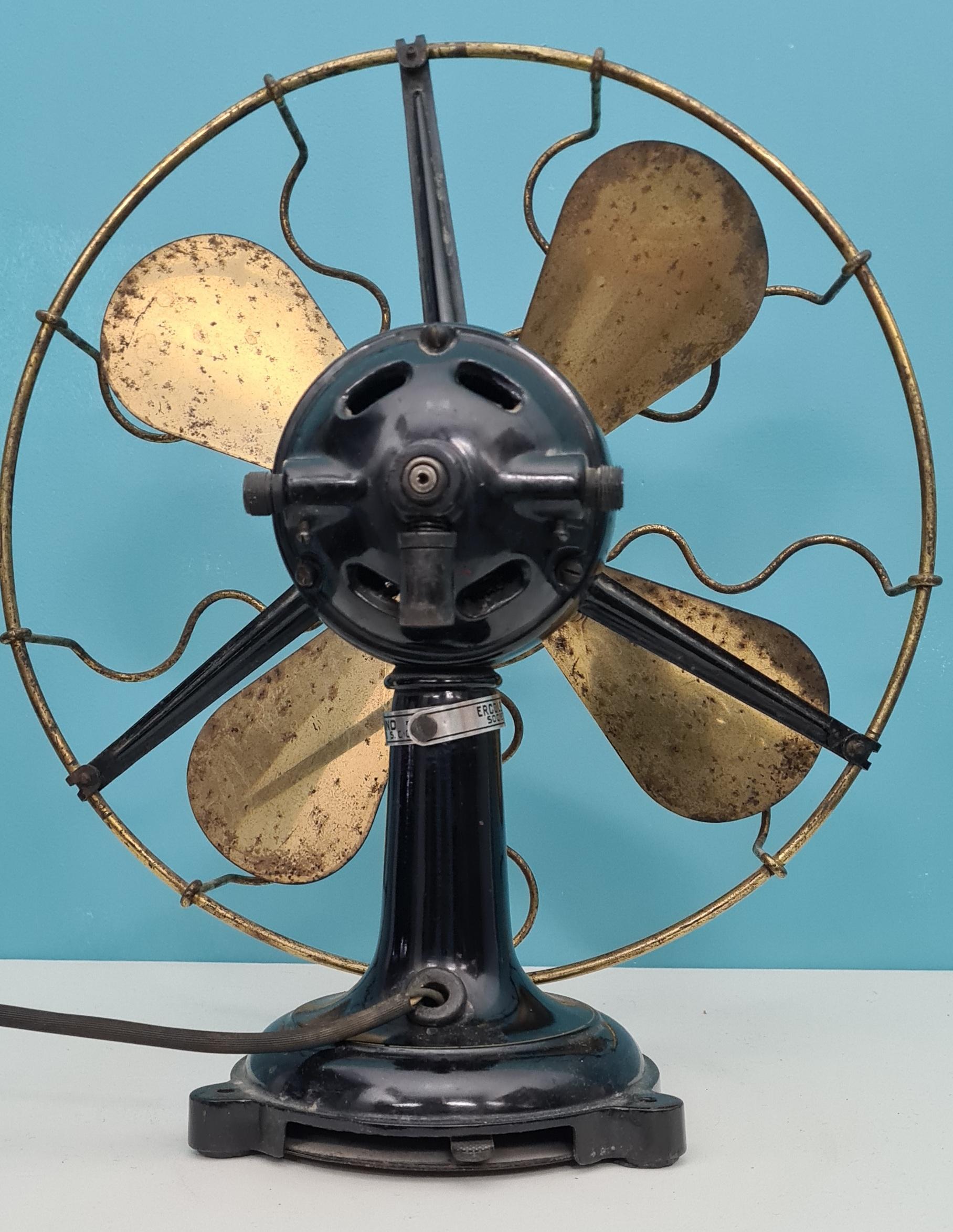 Industrial table fan by Ercole Marelli For Sale 2