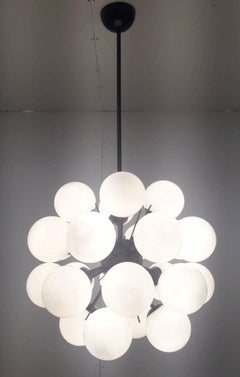 Italian Ventiquattro Murano Glass Globe Sputnik Chandelier by Fabio Ltd