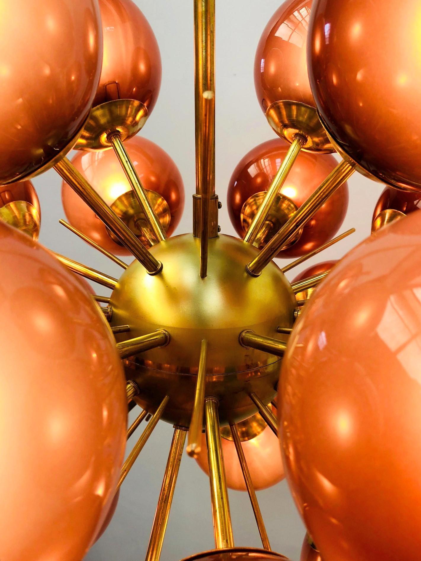 Blown Glass Ventiquattro Sputnik Chandelier by Fabio Ltd For Sale