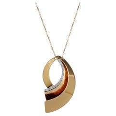 Vento nella mia Vela: 18K Rose Gold Necklace with Diamonds