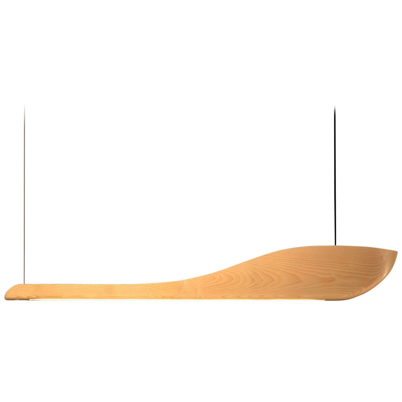 Vento Pendant Light by Marcos Amato in Exotic Solidwood, Ash, Limited Edition For Sale