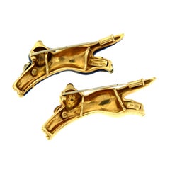 Ventrella Napoli Couple Cats Enamel Diamond Brooch