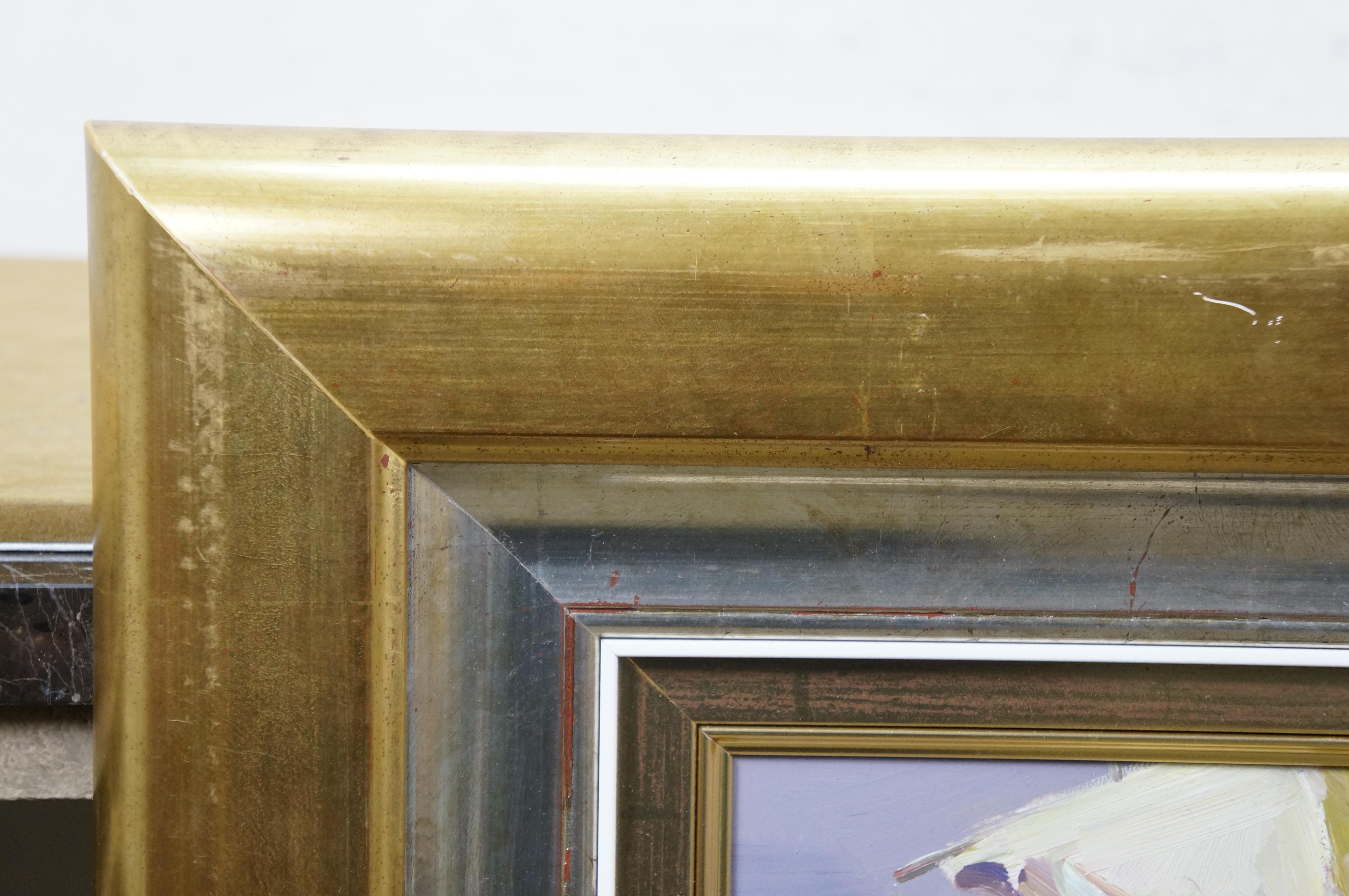 XX secolo Ventura Diaz ''Pescatore'' Pittura a olio Impressionista Paesaggio marino su tela 35