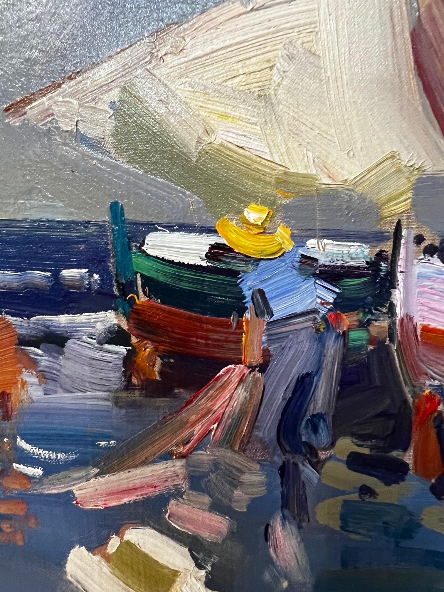 Les prises d'aujourd'hui - Marron Landscape Painting par Ventura Diaz