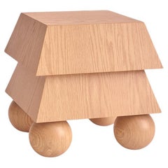 Ventura Side Table in Oak Wood & Oak Plywood by Joyful Objects Yes!
