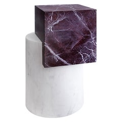 Venturi Side Table Bianco & Merlot by Greg Natale