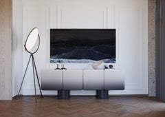 Venus, 4 doors Sideboard on Two Cylinder Legs in Gradient Lacquer by Ultramobili