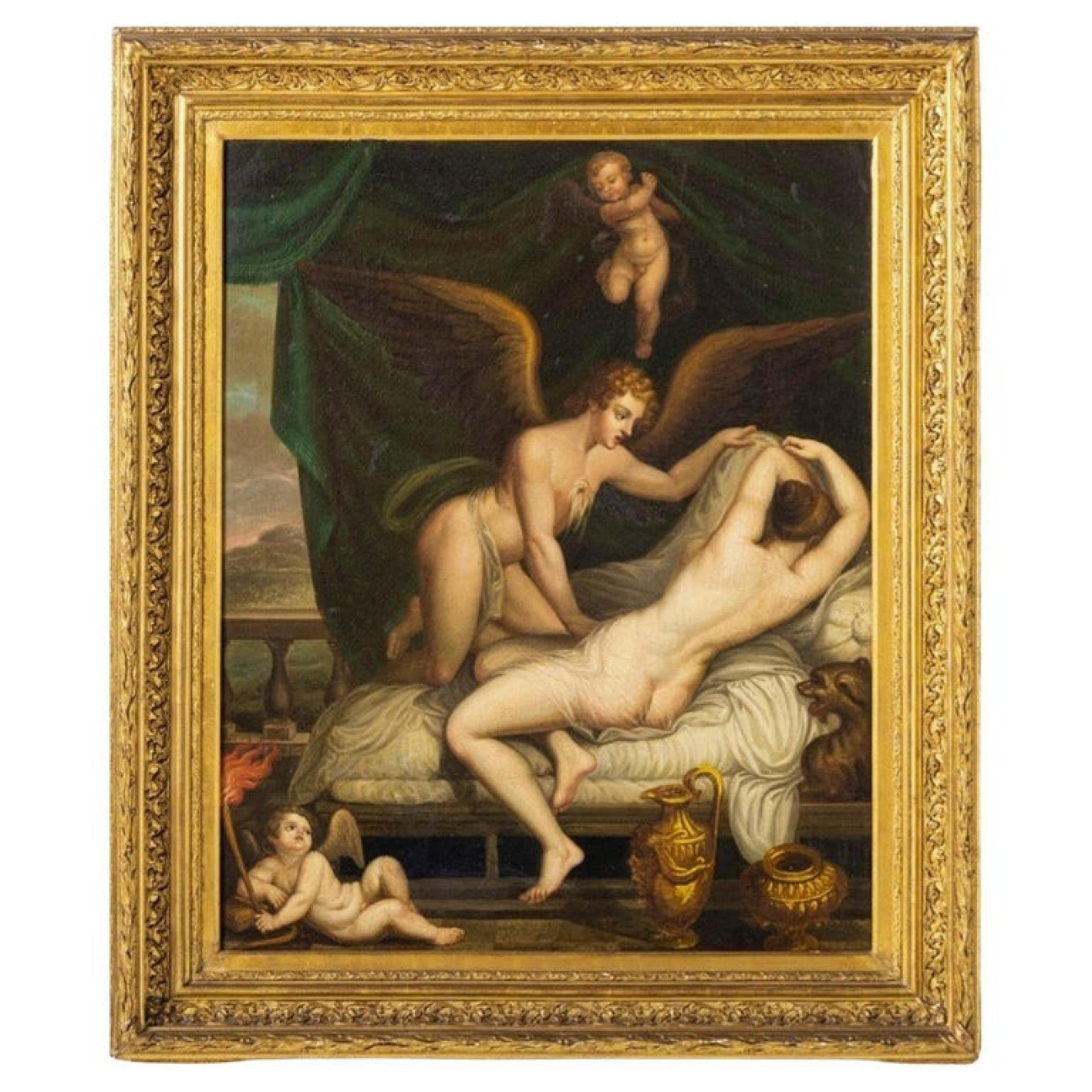 Venus and Cupid 19th Century French School For Sale 1