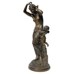 Venus y Cupido Escultura de bronce según Jean Louis Gregoire (1840-1890)