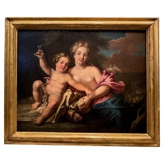 Vénus and Cupidon, oil on canvas , French school, circa 1750