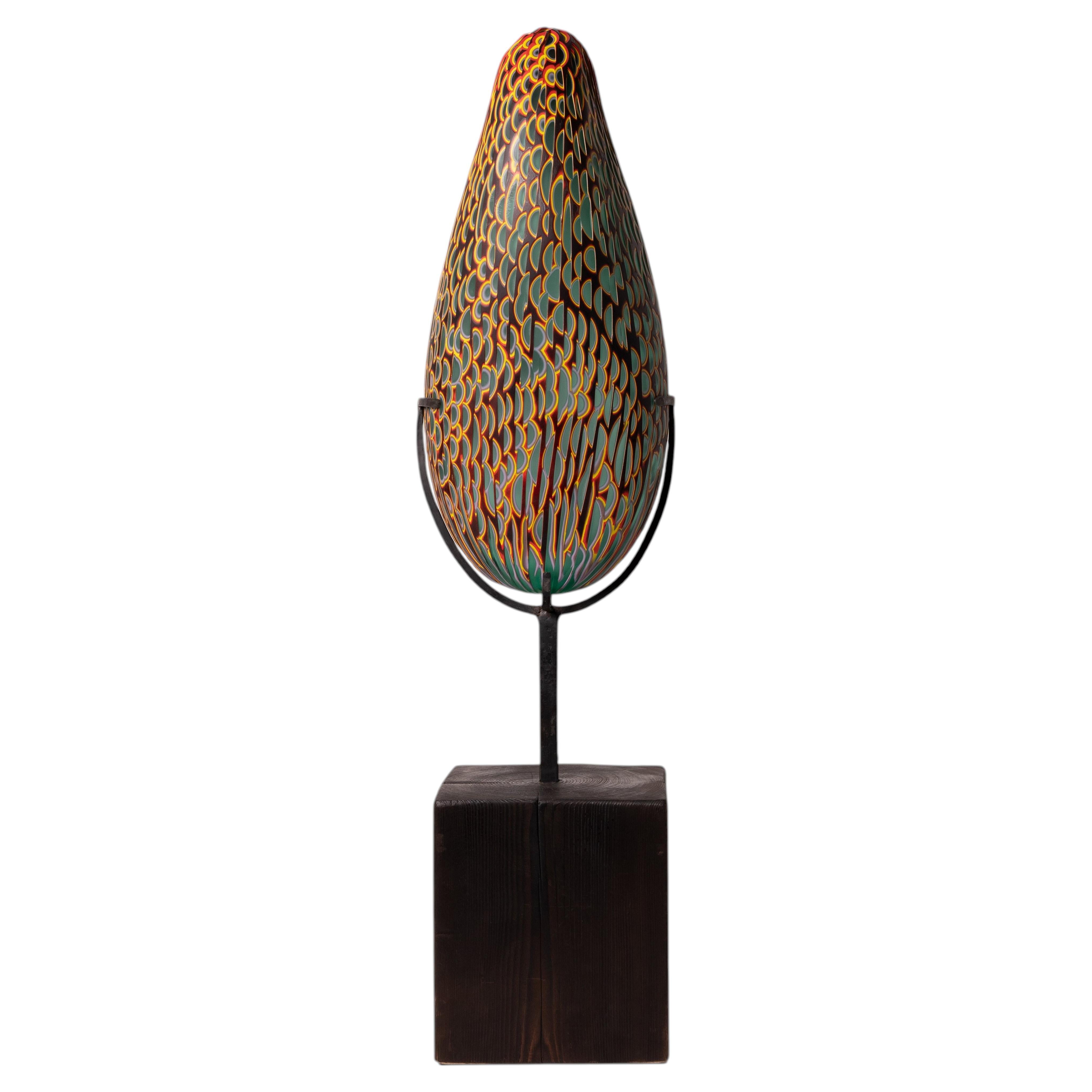 Vénus Blown Glass Sculpture by Xavier Le Normand, Hand-Carved, France