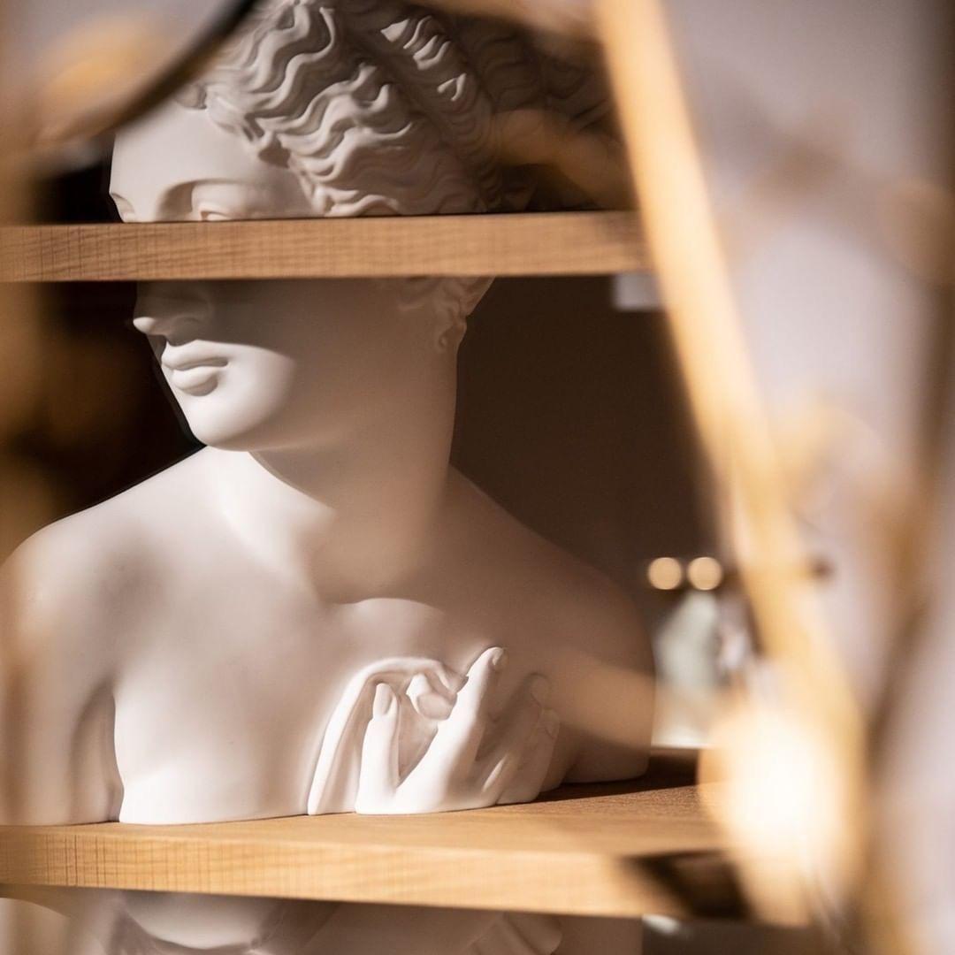 Contemporary Venus Bookcase with Marble Sculpture - Designed by Fabio Novembre for Driade For Sale