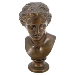 Antique Venus De Milo Bronze Bust