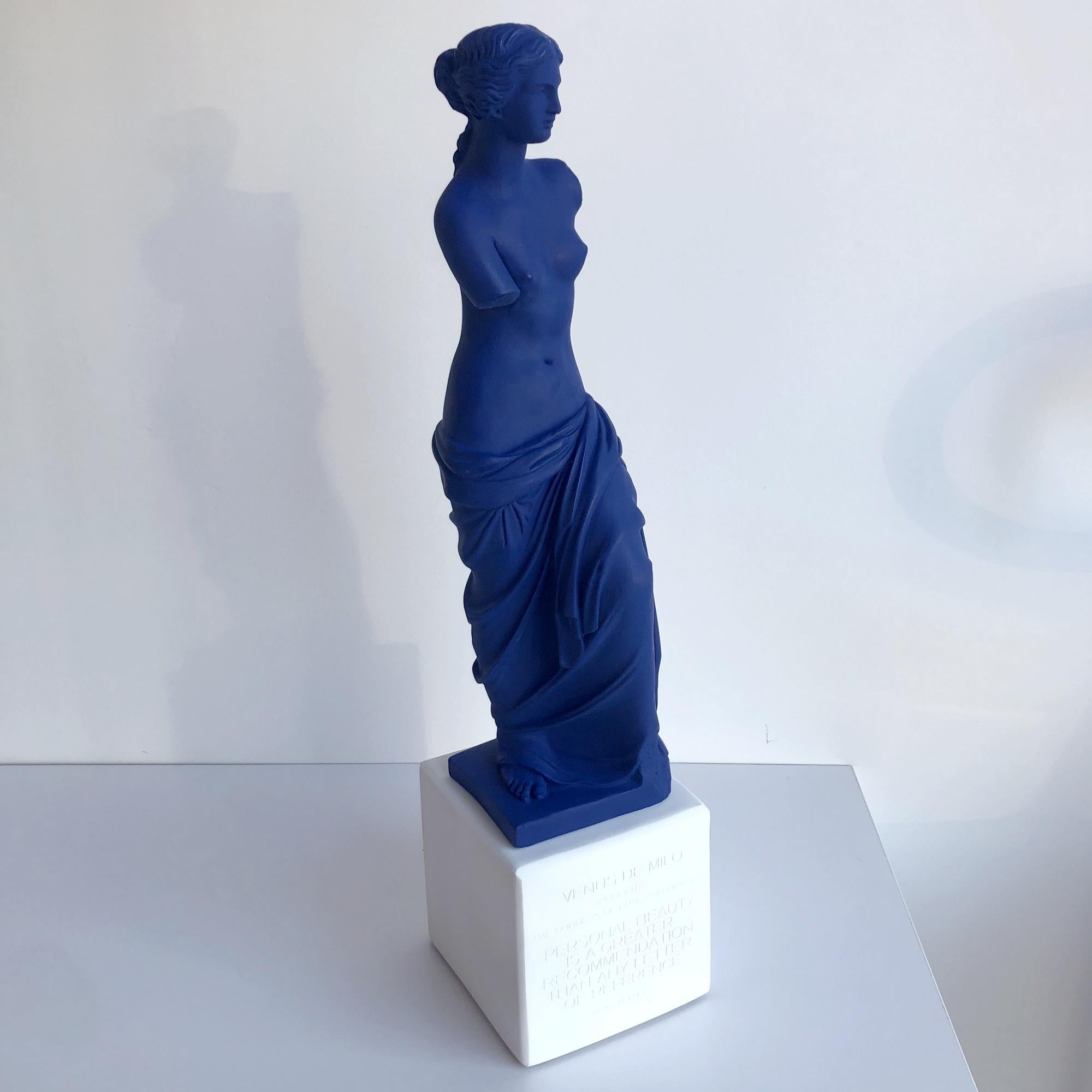 Contemporary In Stock in Los Angeles, Venus De Milo Statue in Blue