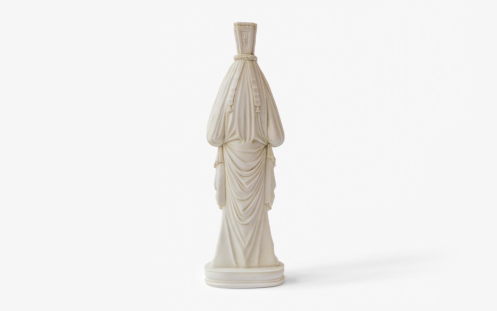 Measures: Height: 23.6'' / Weight: 5 kg

Goddess with Classical and Hellenistic concepts of Aphrodite. It was built for the sanctuary of the settlement in the Hellenistic period. She is depicted standing upright and from the front, like an ancient