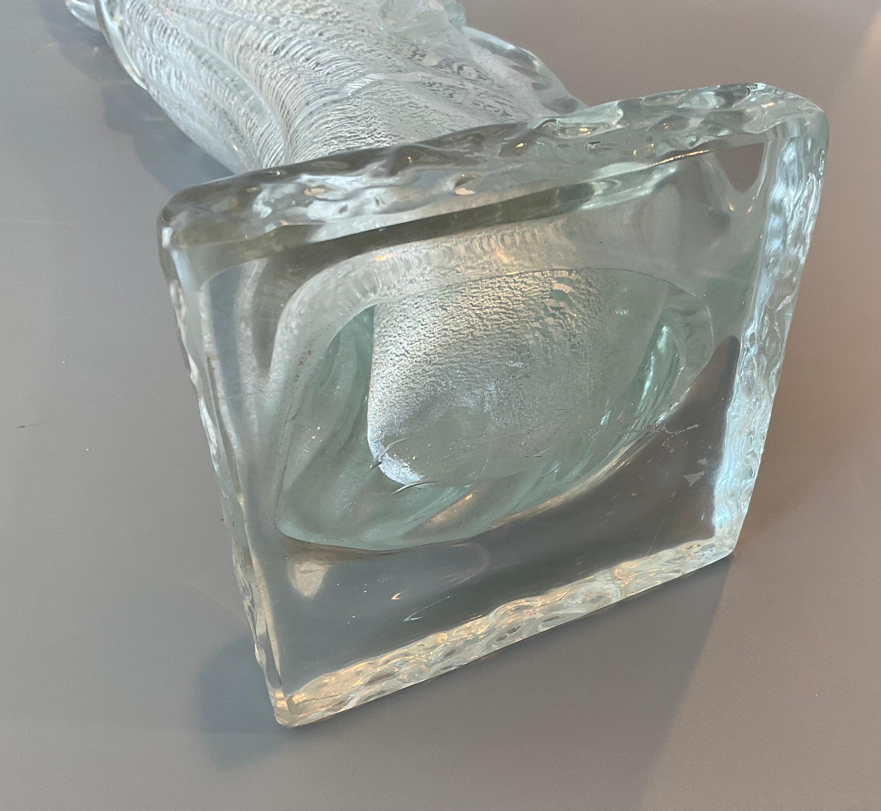 Venus De Milo Murano Art Glass Sculpture by Ermanno Nason Silver Flakes For Sale 1