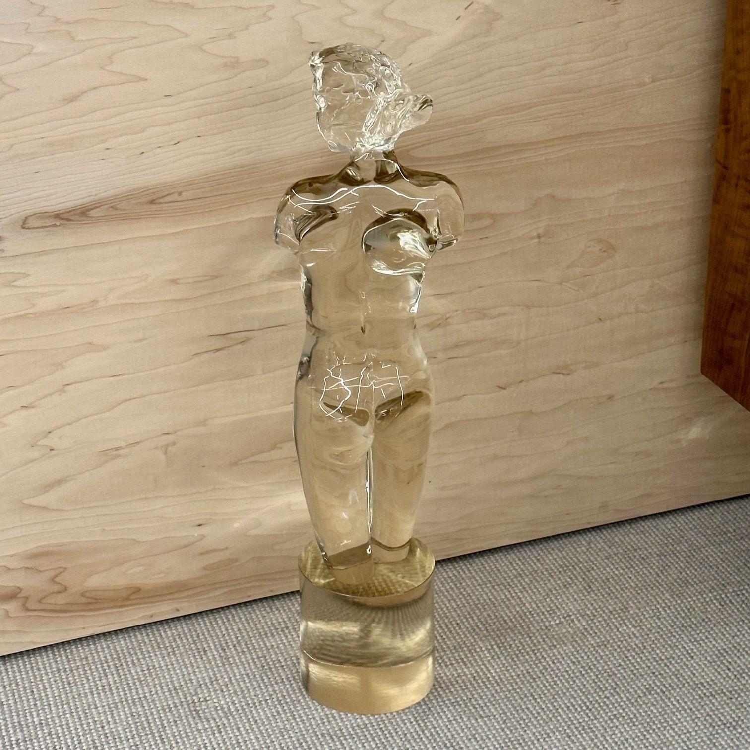 'Venus De Milo' Nude Murano Glass Sculpture / Statue, Italian Mid-Century Modern For Sale 1