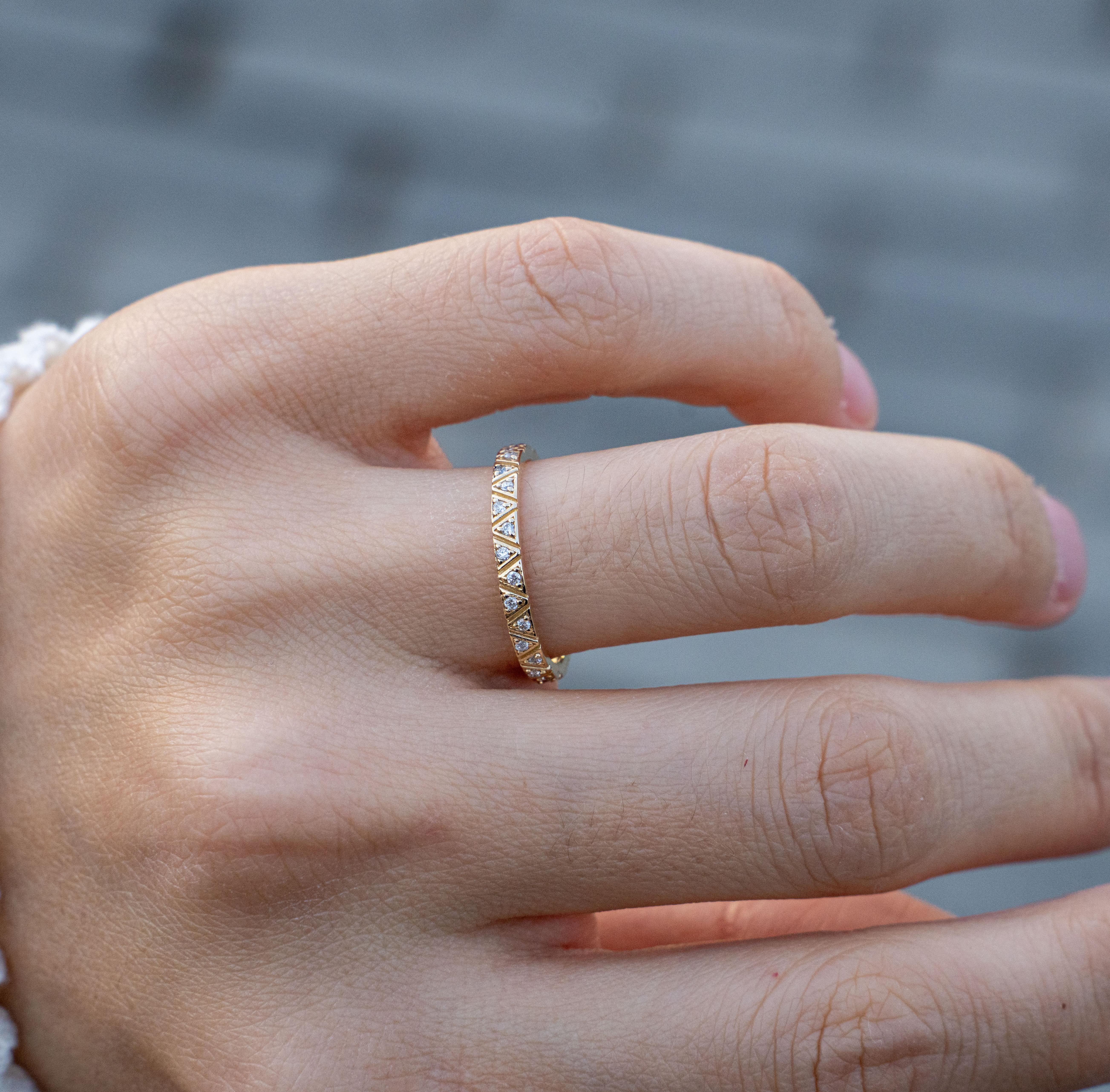 For Sale:  ‘Venus’ Diamond Wedding Band 10