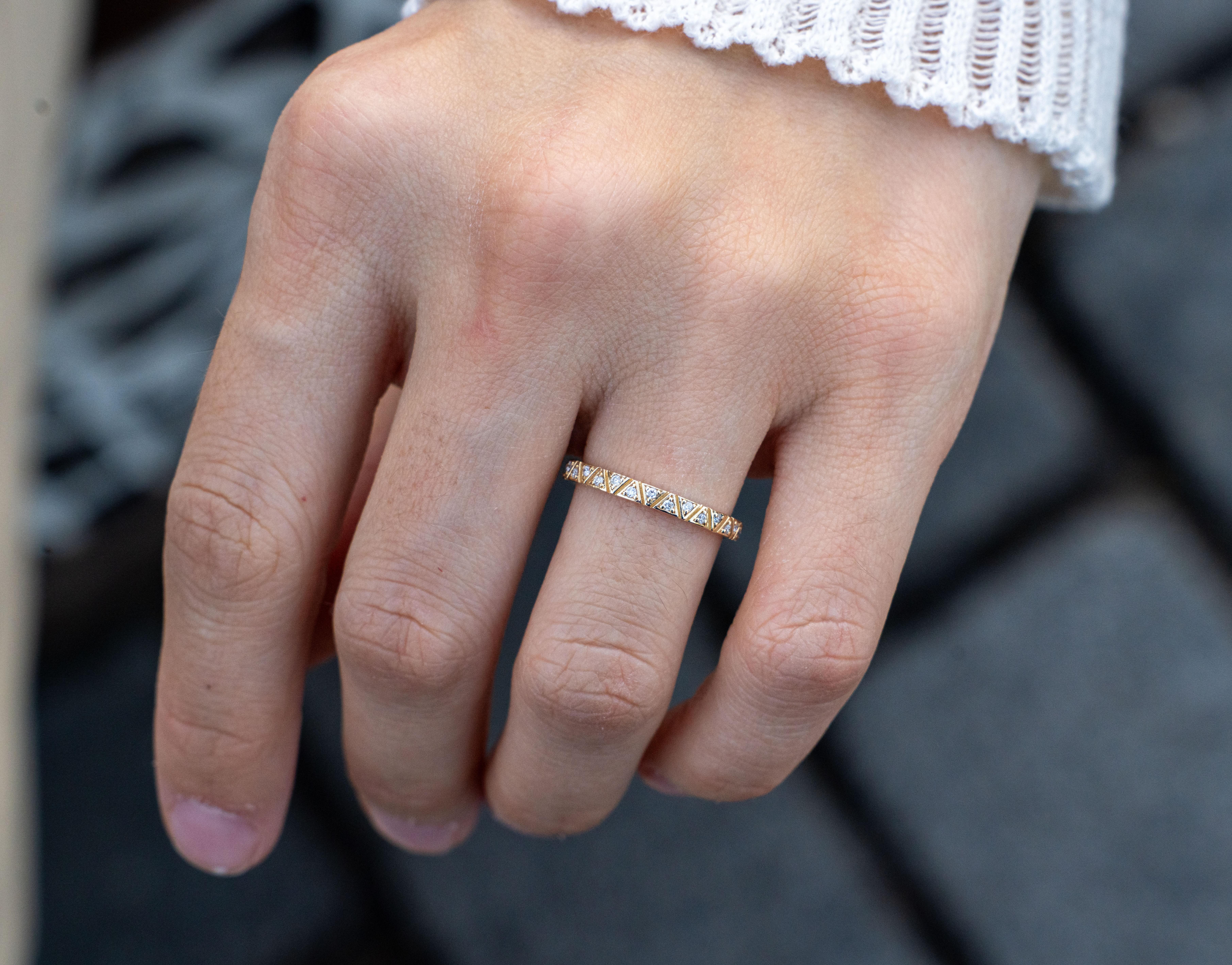For Sale:  ‘Venus’ Diamond Wedding Band 5