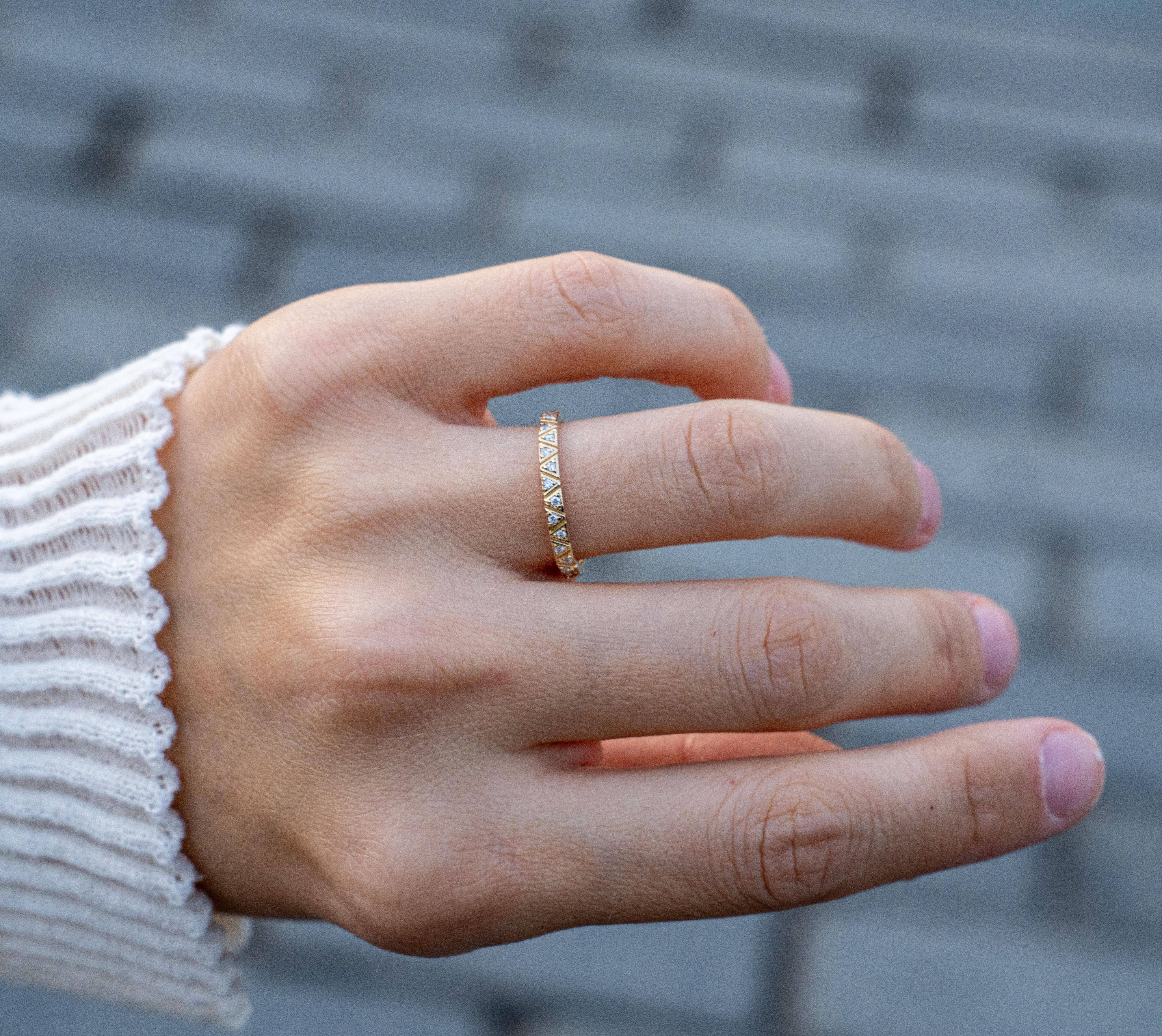 For Sale:  ‘Venus’ Diamond Wedding Band 7