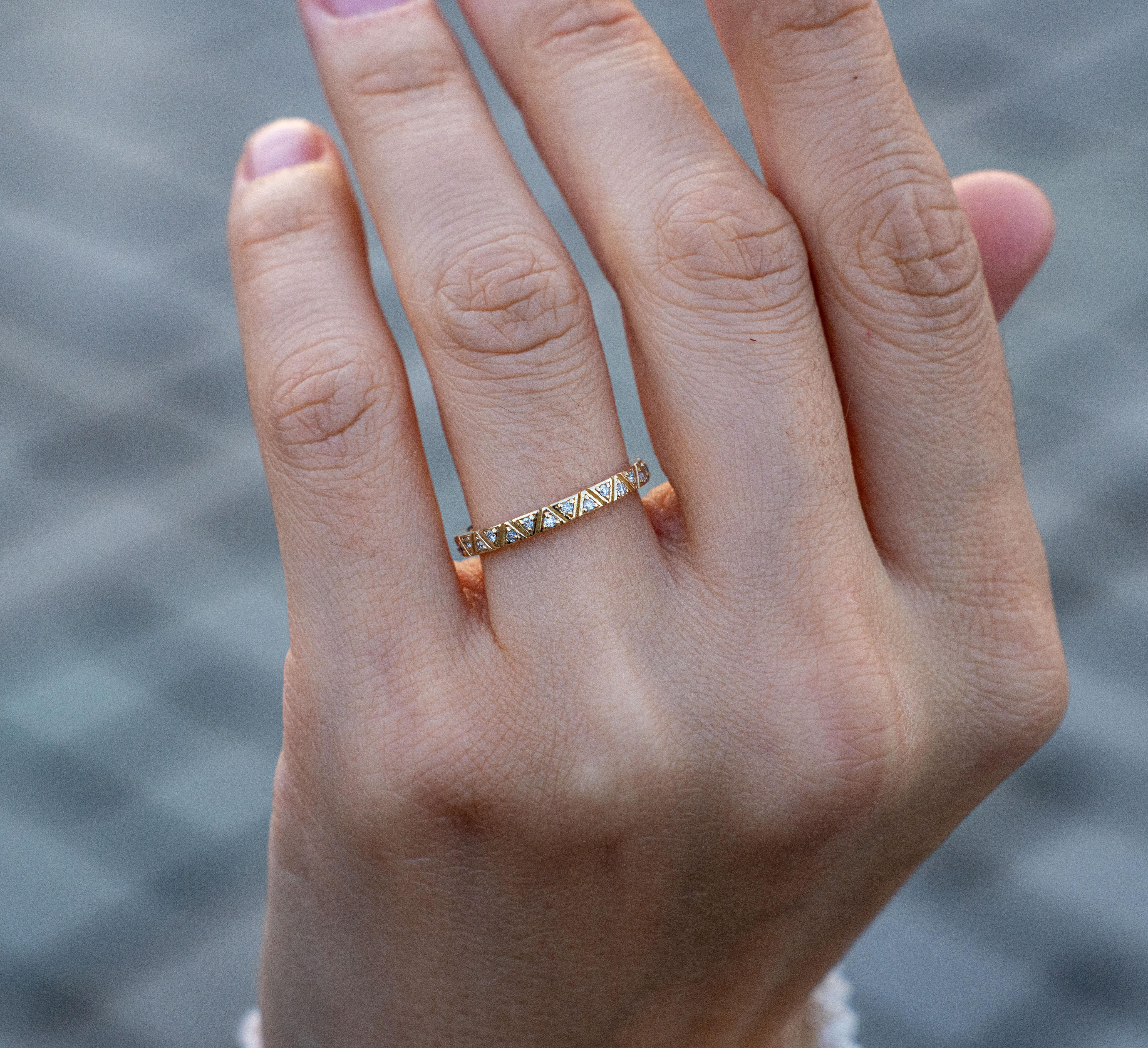 For Sale:  ‘Venus’ Diamond Wedding Band 8