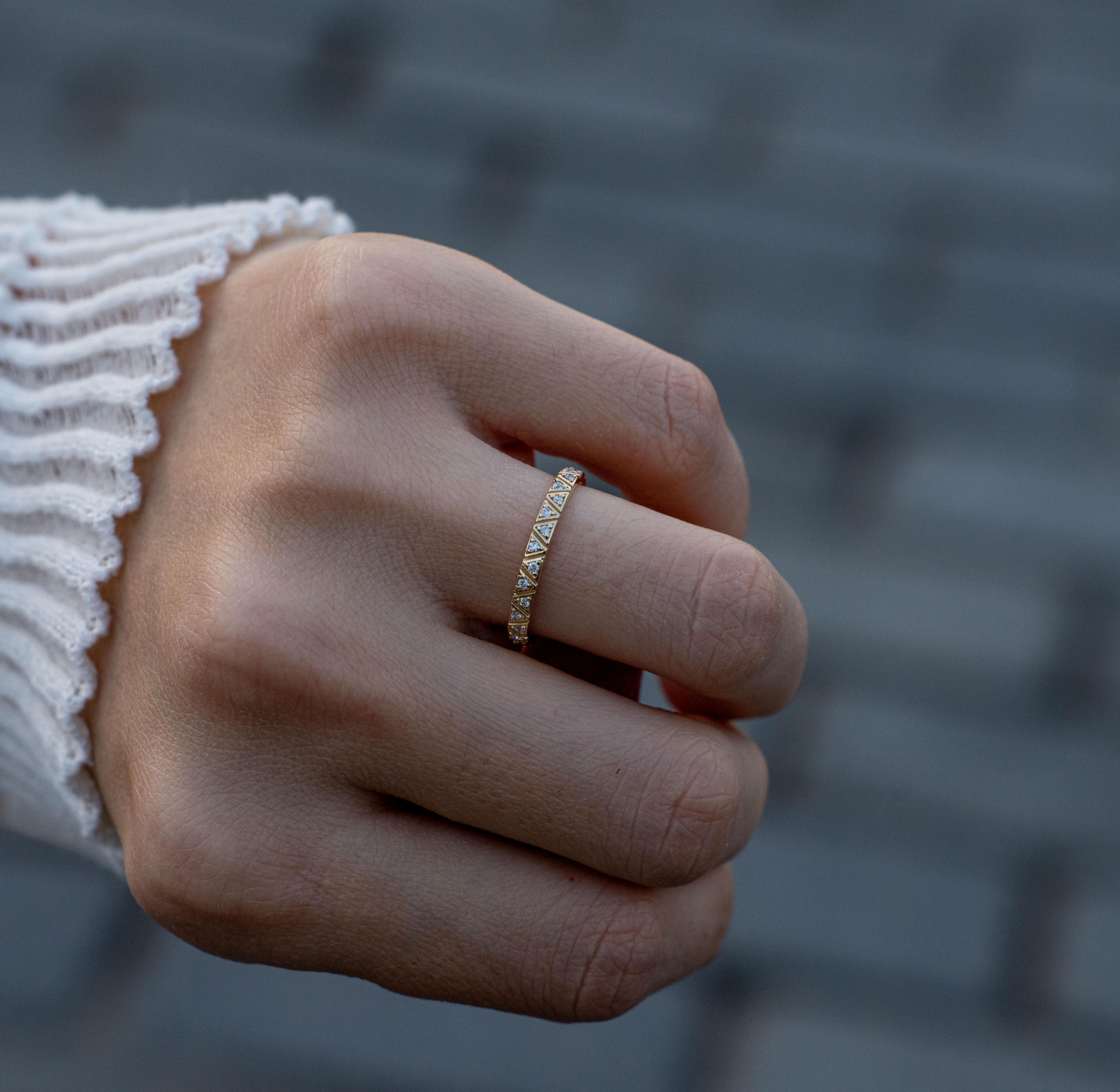 For Sale:  ‘Venus’ Diamond Wedding Band 9