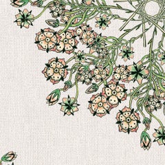 Venus Flower Wallpaper Geometric Botanical in Natural