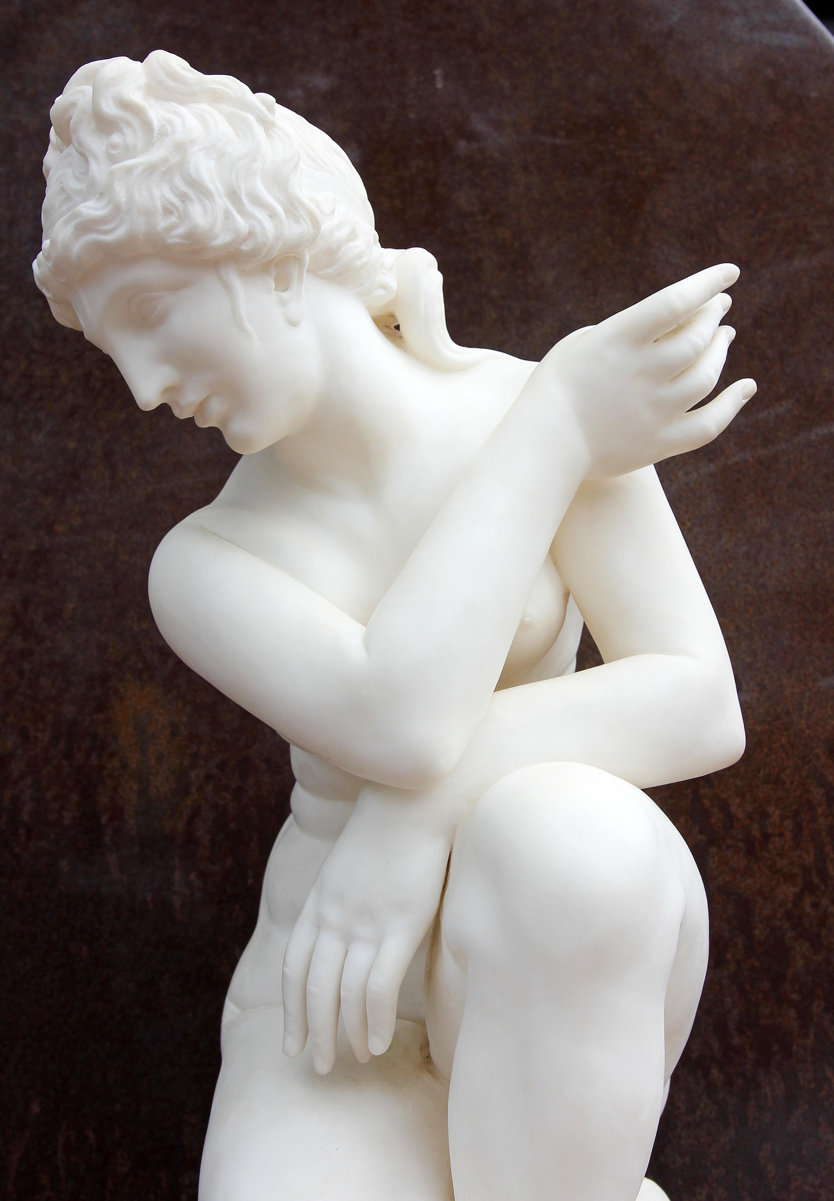 Venus 19th Century Italian Marble sculpture In Good Condition In Rochester, NY