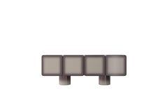 Venus Gradient Around, 4 Doors Sideboard with Lacquer Finish by Ultramobili