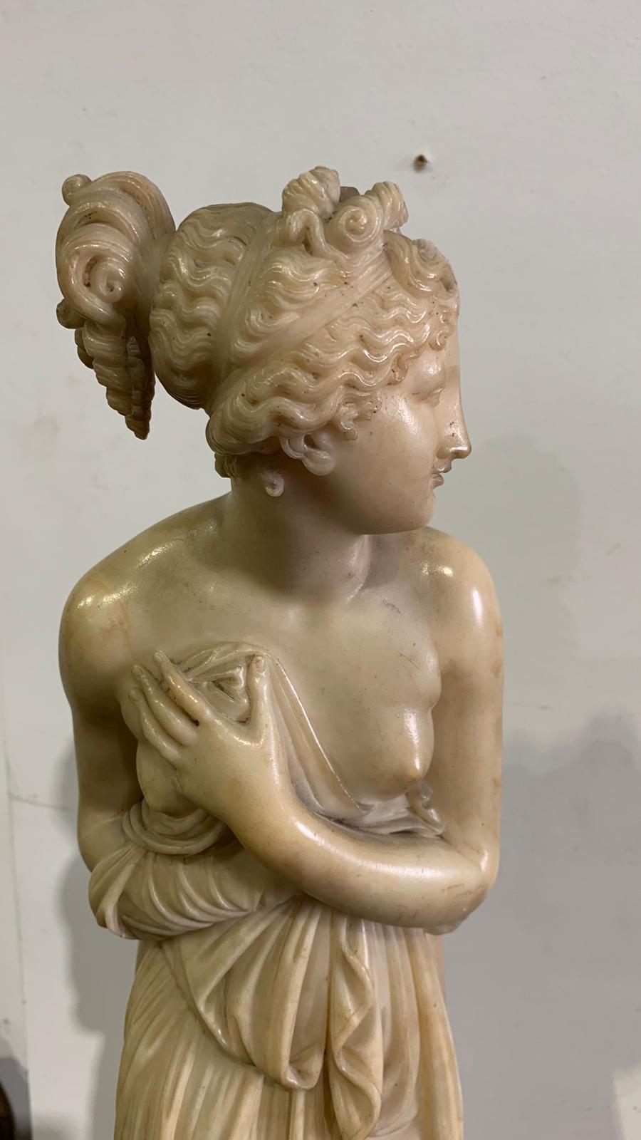 Venus in Alabaster, 19th Century Italian Sculpture For Sale 8