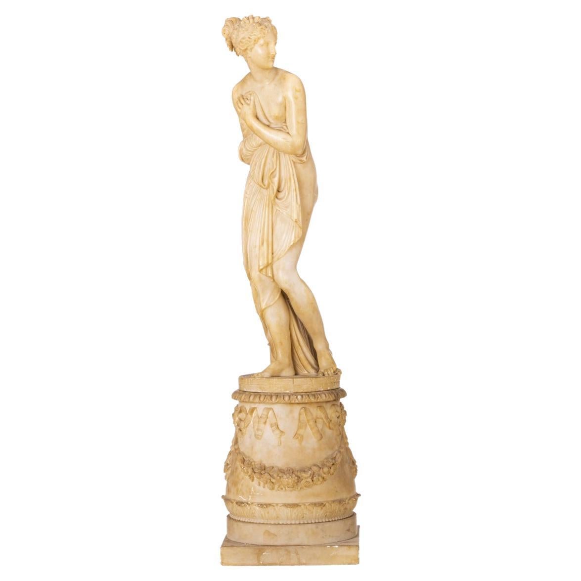 Vénus en albâtre, Sculpture italienne du XIXe siècle en vente