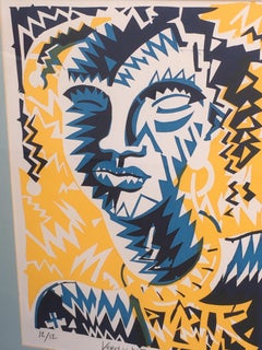 Postmodernes Lithographieporträt „ Venus in Watts“ von Marcus Elliot