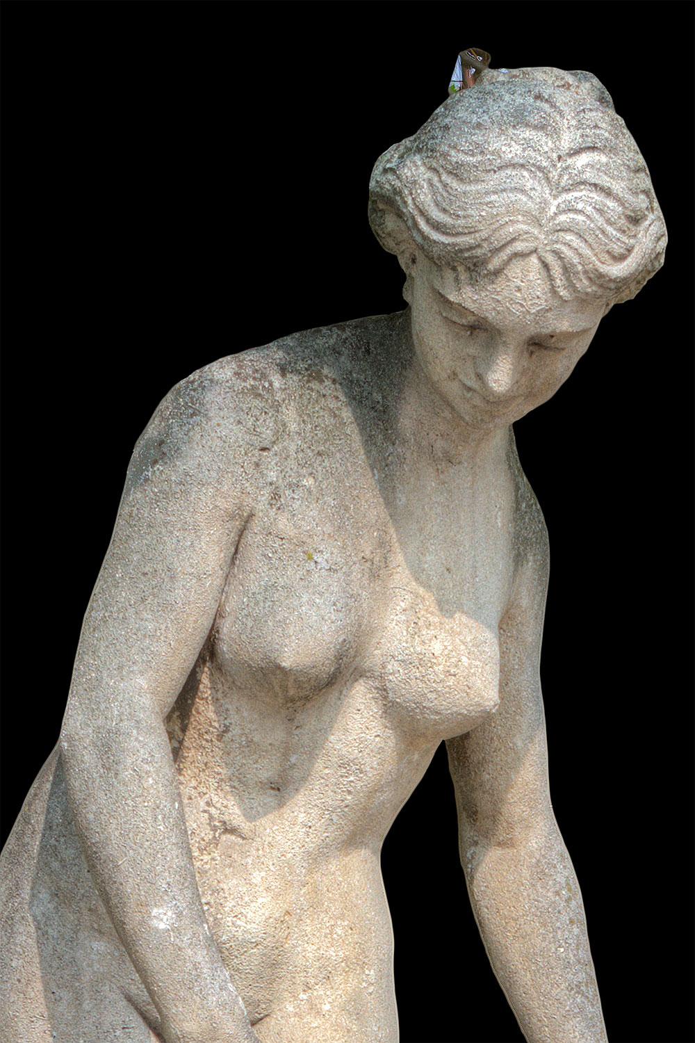 Cast Stone Venus Italian Carved Large Stone Garden Sculpture