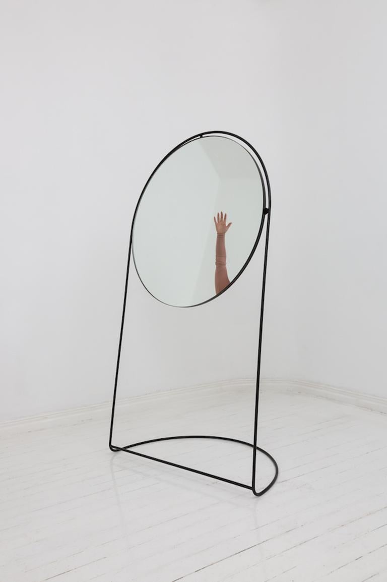 Minimalist Contemporary Steel Floor Mirror 