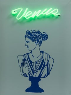 Venus. Neon Light Box Wall Sculpture. From the series Neon Classics