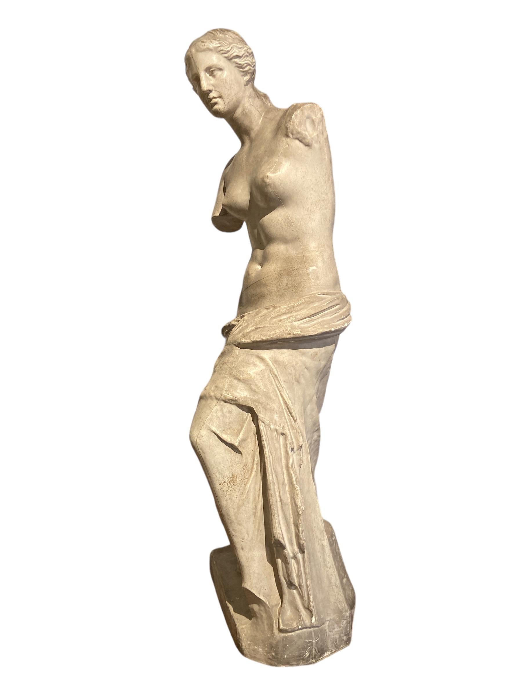 Late 19th Century Venus of Milo in stucco, dated 1895 For Sale